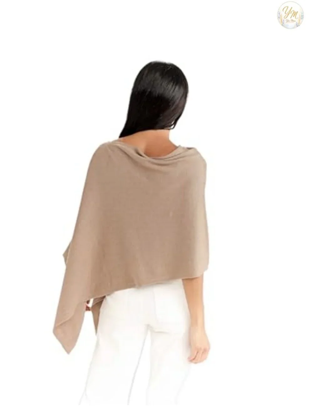 Cashmere Blend Womens Poncho Shawl Topper Wrap